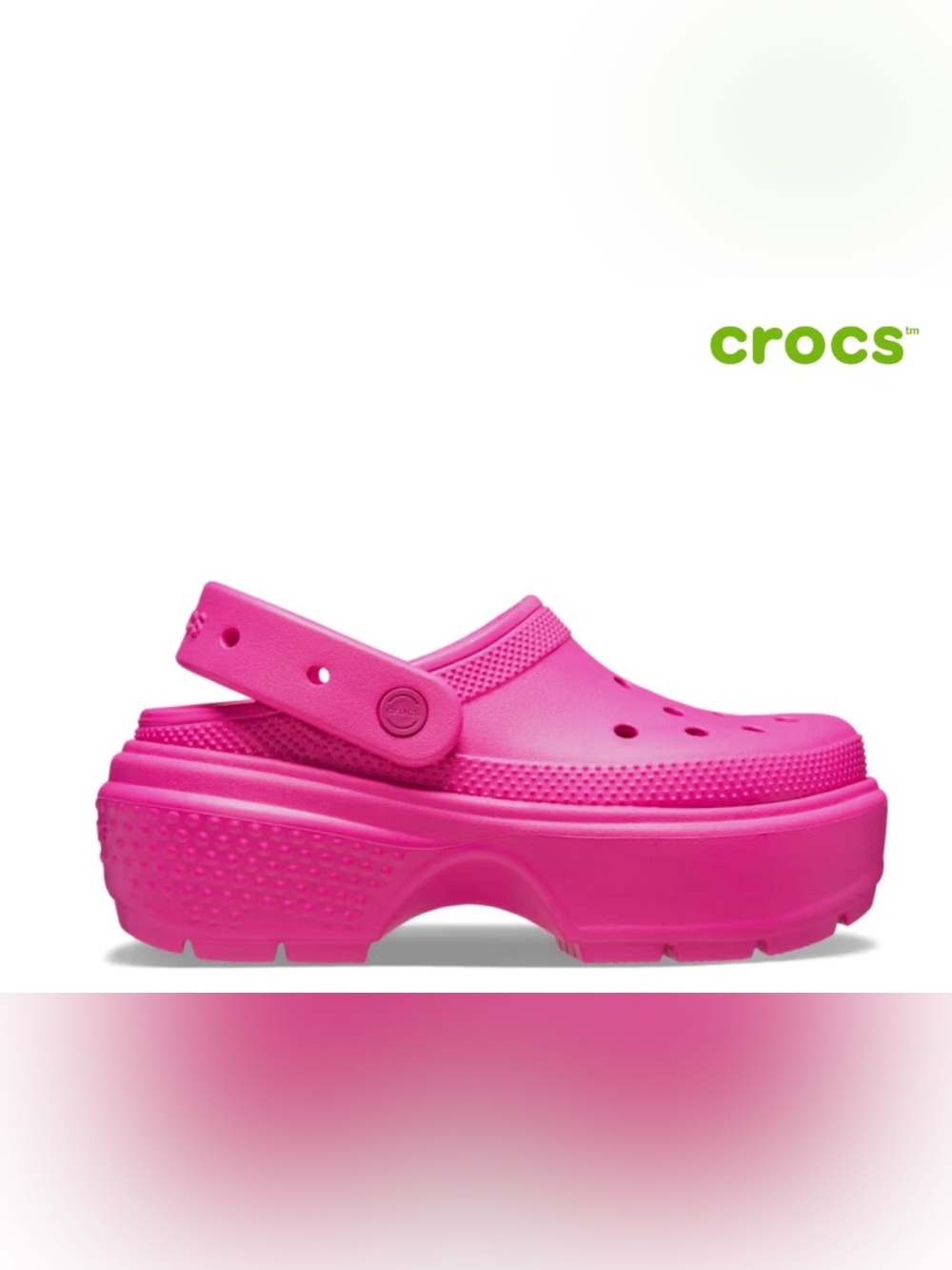 Crocs Stomp Clogs Pink Crush W9/M7 Unisex Slip On Casual Sandals